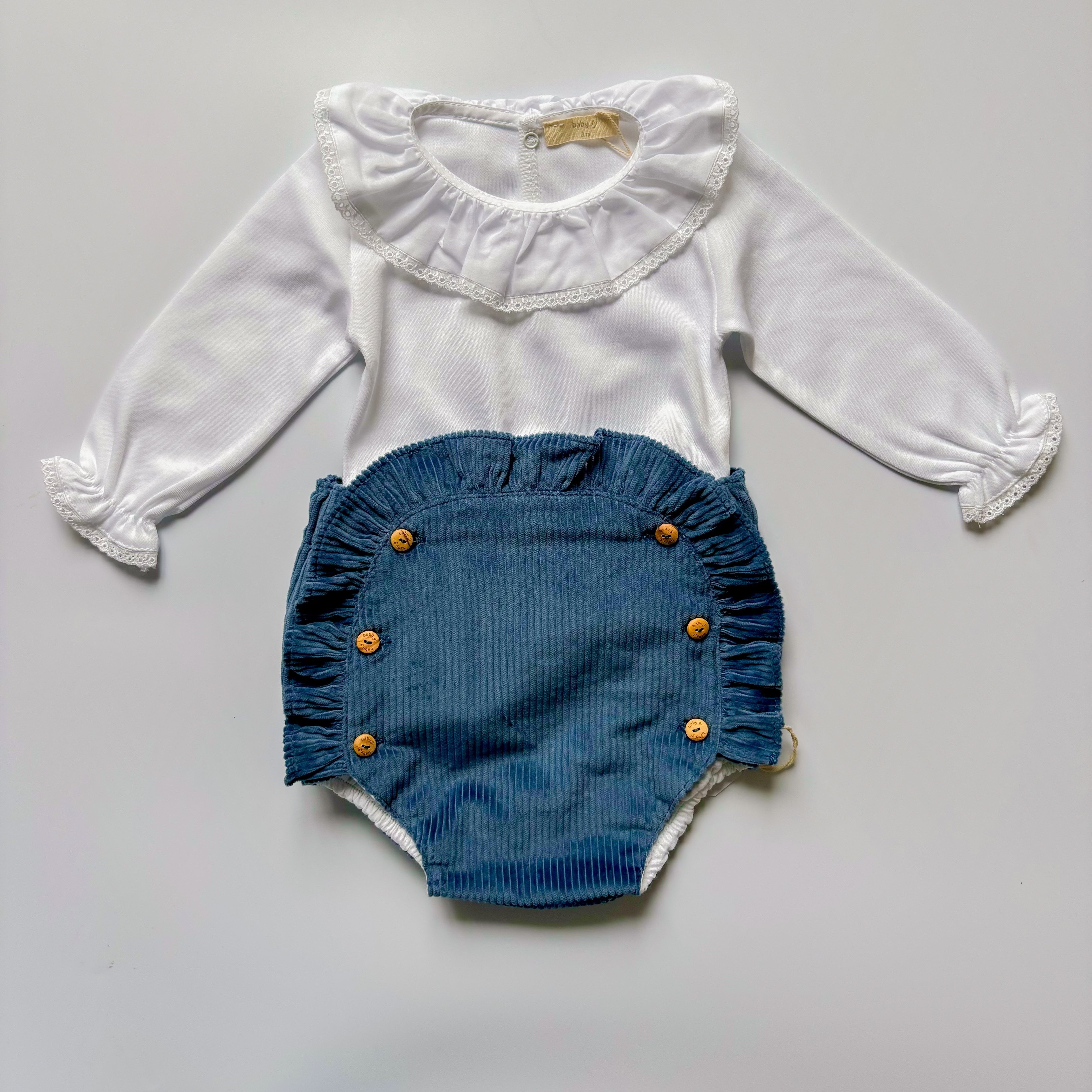 Two Piece Set - Bodysuit & Little Rabbit Bloomers