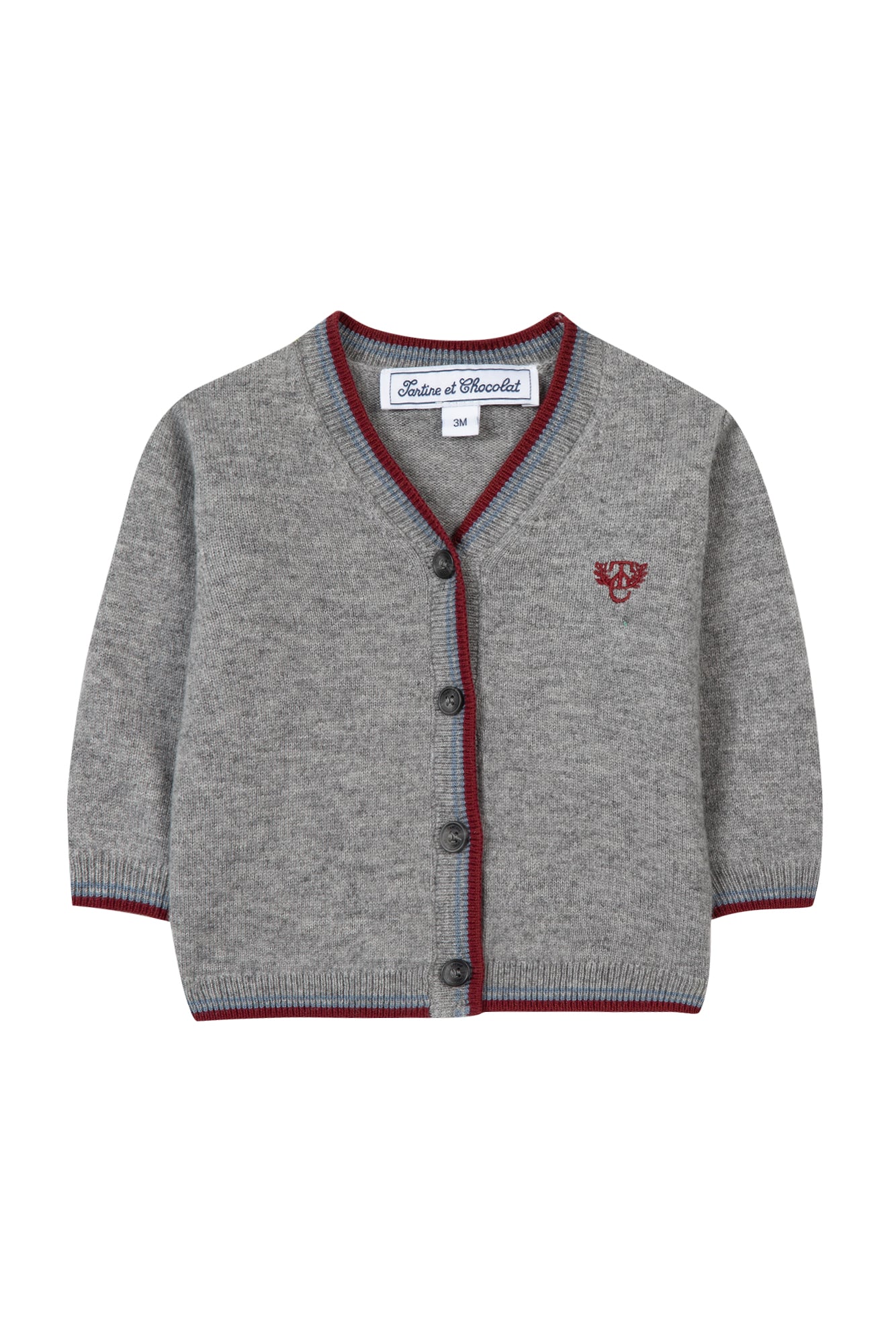 Cardigan - Grey knitted Middle Threatened Grey / 18M