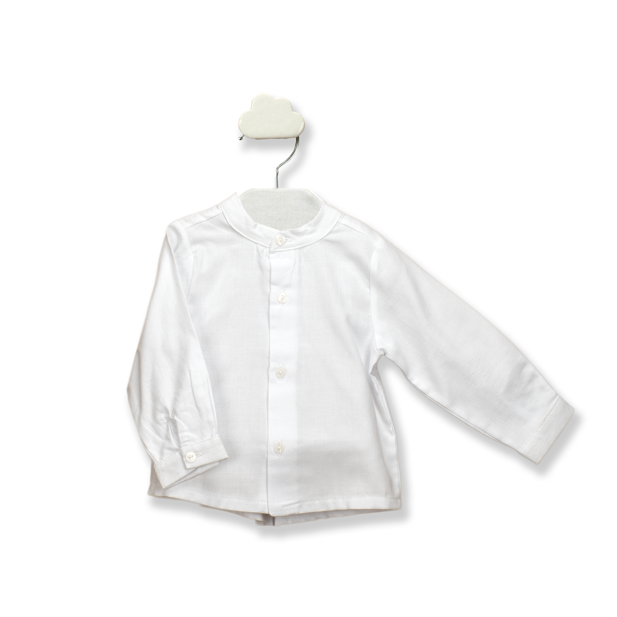 Shirt Mao Collar White / 6M