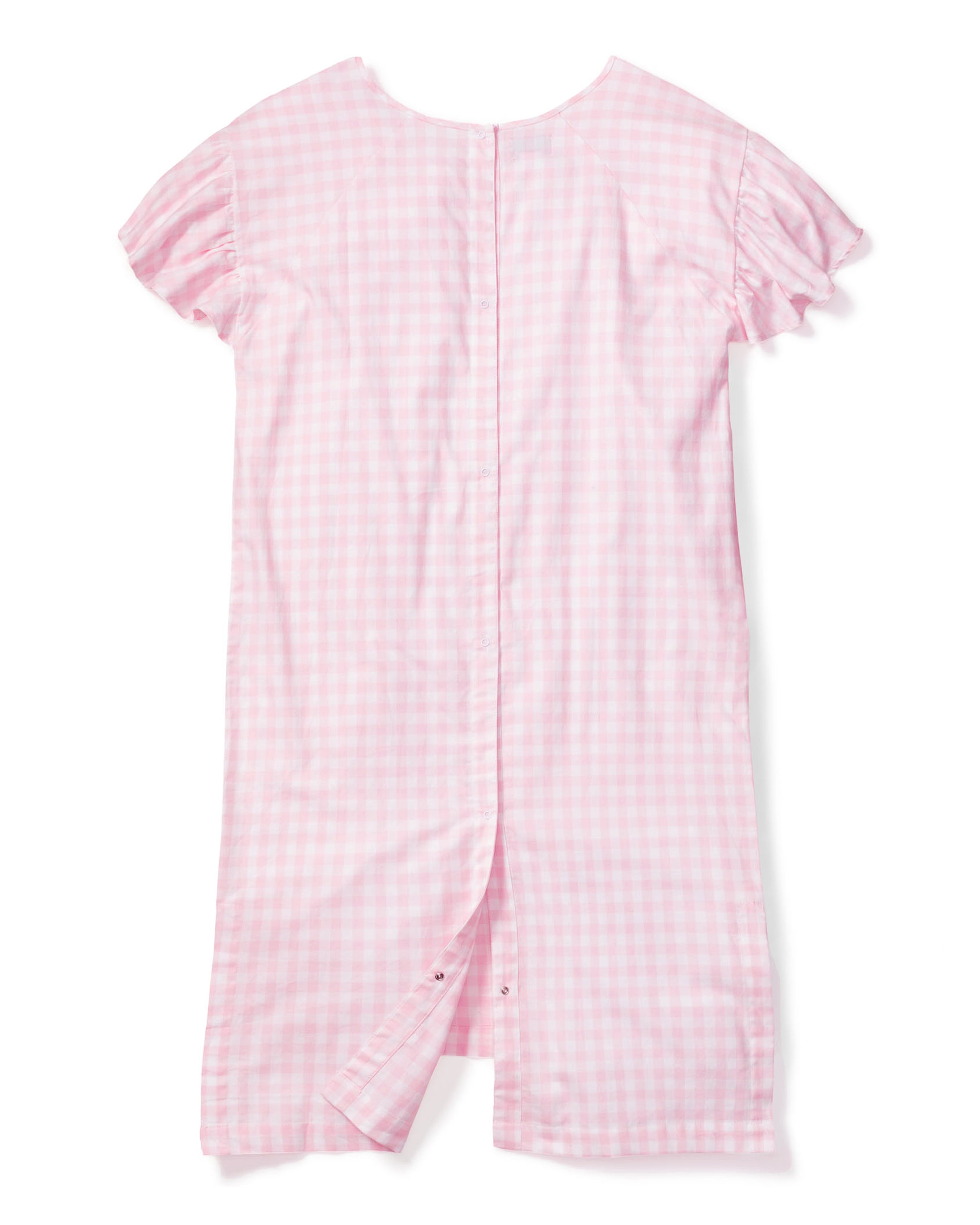 Pink Gingham Hospital Gown - Petite Plume