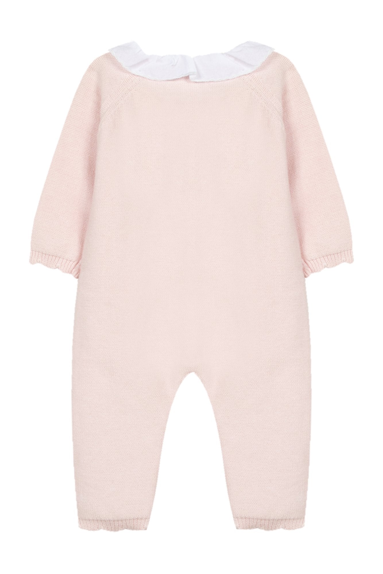 Long-sleeved romper suit - Pale pink with embroidery - Tartine Et Chocolat
