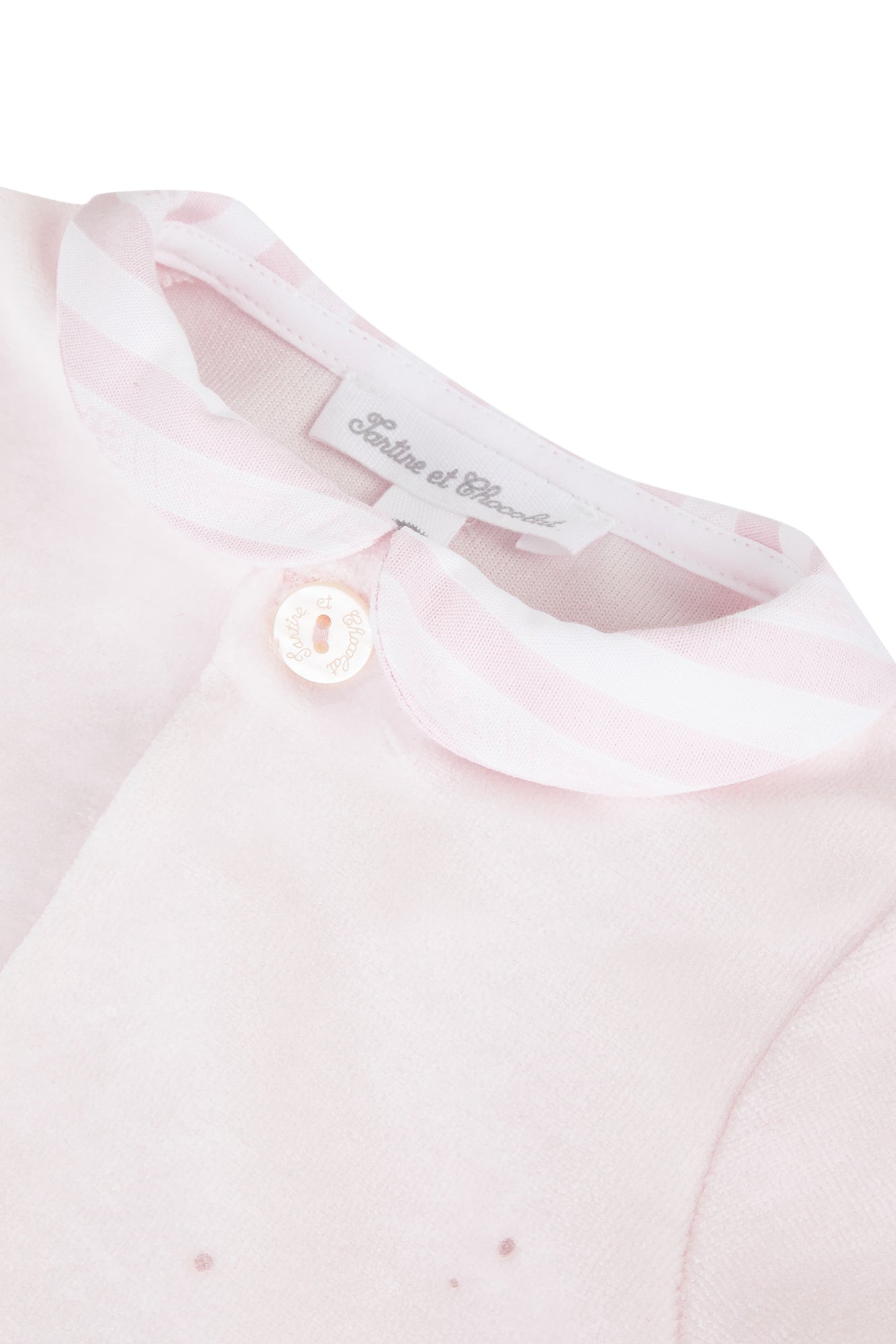 Pyjamas - Pale pink velour with rabbit Light pink / 3M