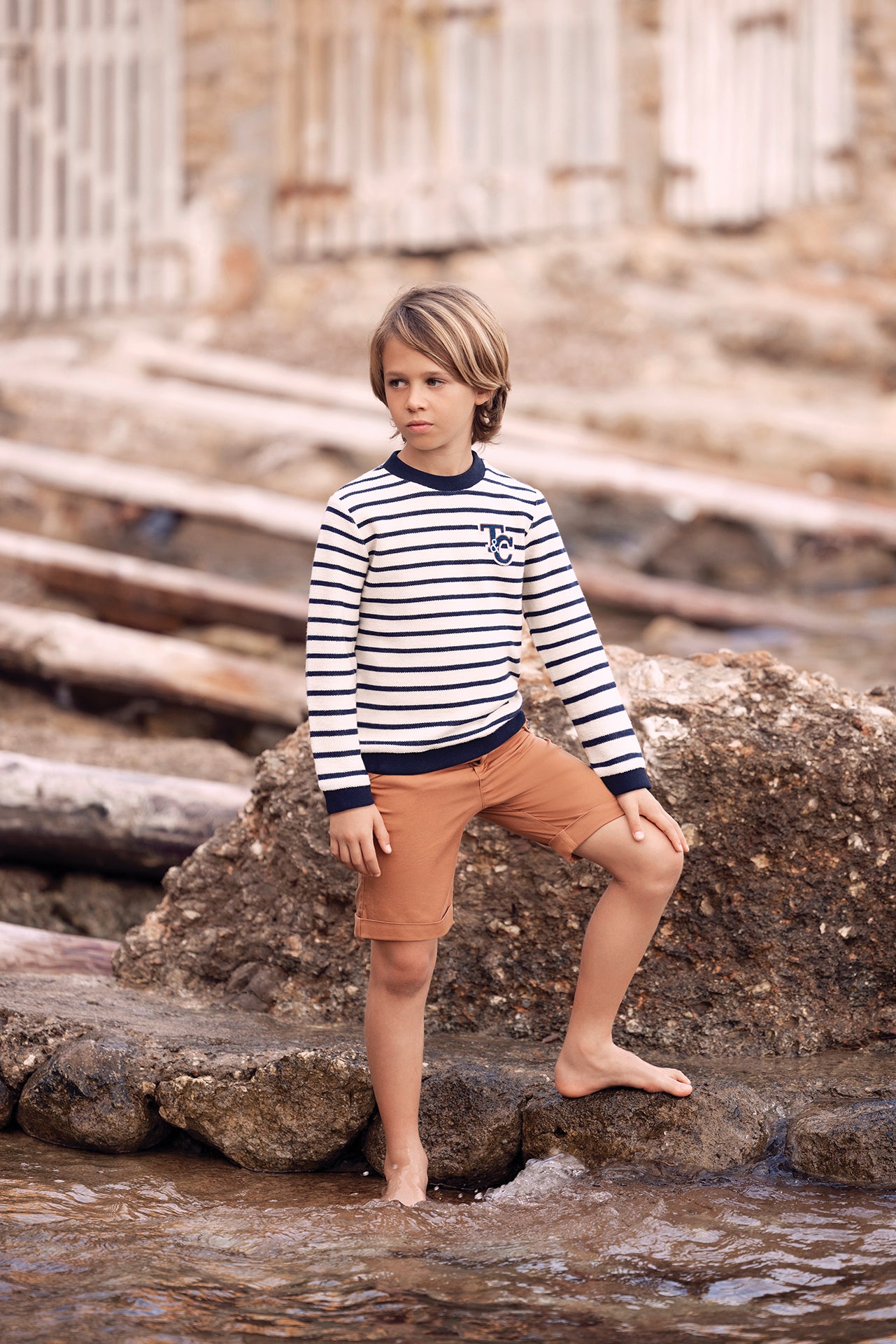 Sweater - Mother-Of-Pearl To Stripes Ecru / 5Y