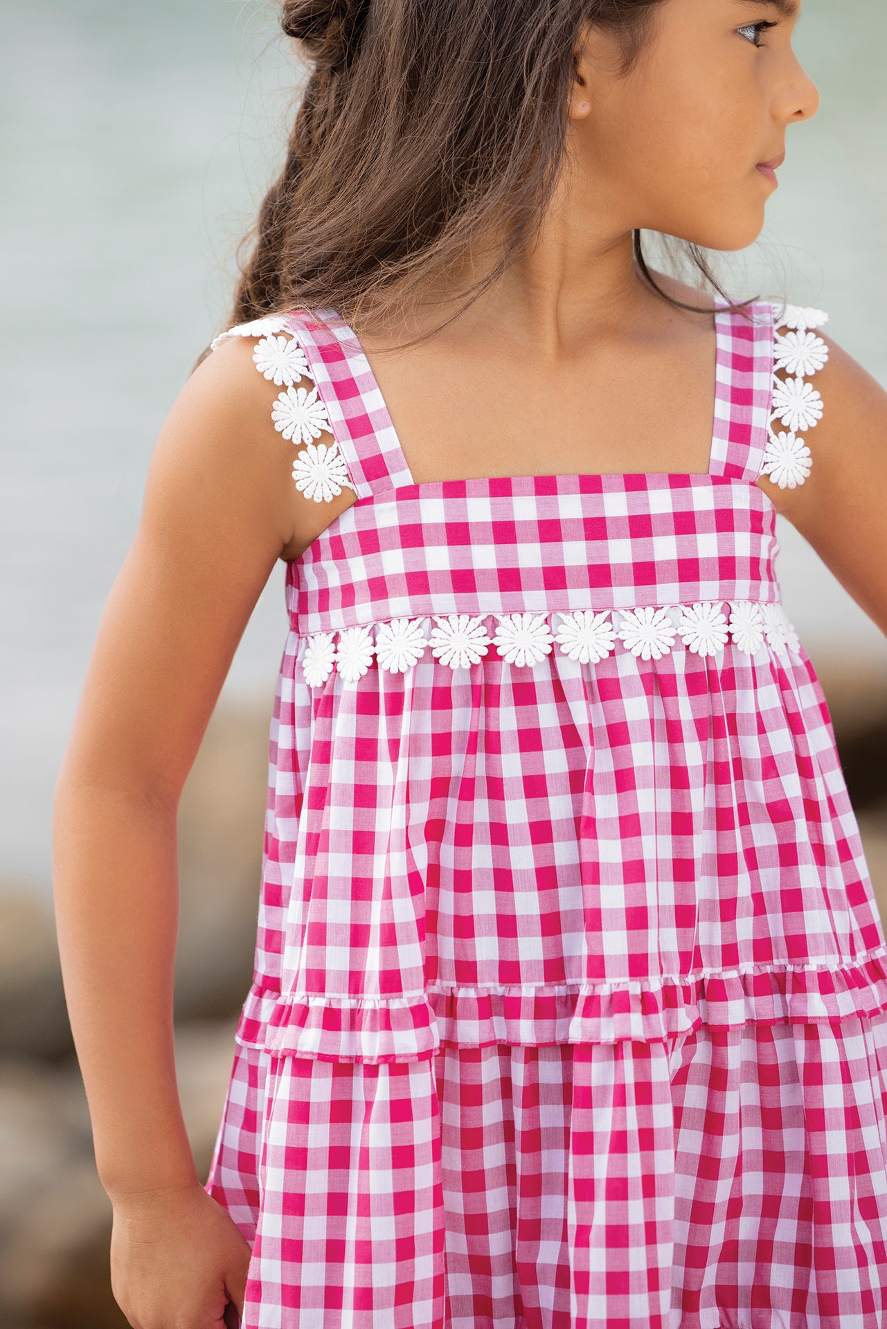 Dress - Pink Two-Tone Gingham Pink / 4Y