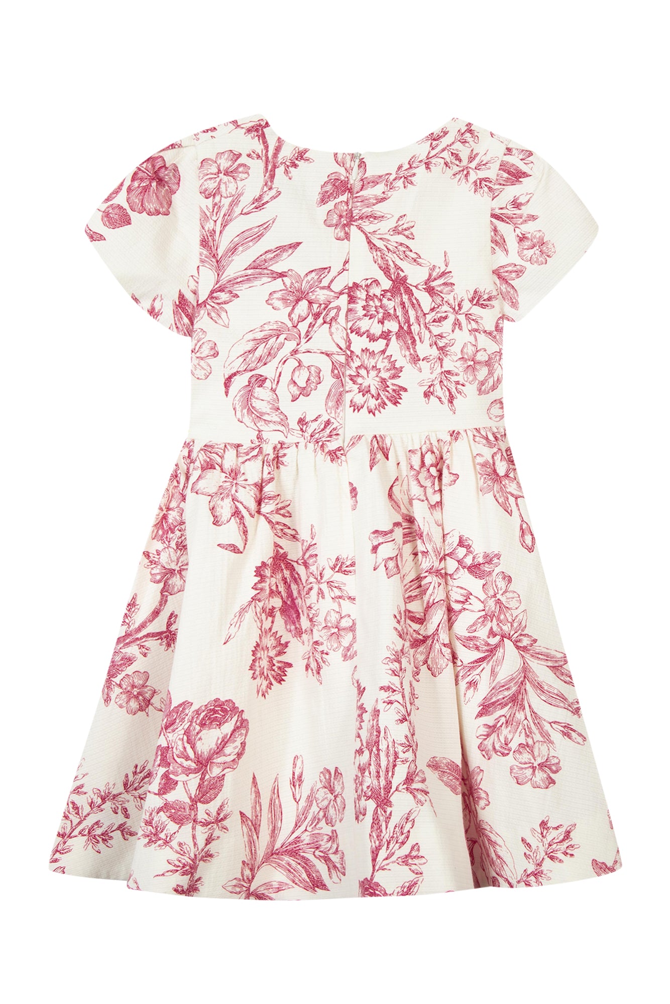 Dress - Pink Jacquard Bougainvillier / 4Y